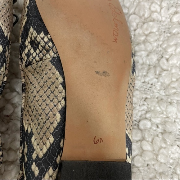 SAM Edelman Snakeskin Leather Ballet Flats size 6.5 - Picture 5 of 7